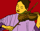 Dibujo Violinista pintado por muak  