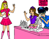 Dibujo Barbie en el laboratio pintado por Zahi