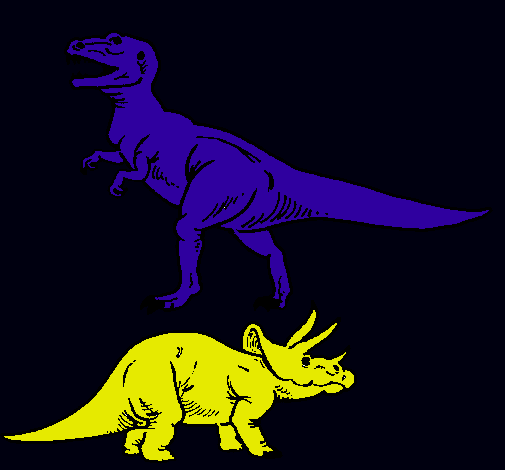 Triceratops y tiranosaurios rex