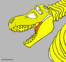 Dibujo Esqueleto tiranosaurio rex pintado por andy37