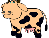 Dibujo Vaca pensativa pintado por santicoy