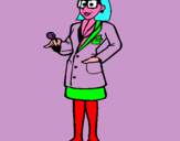 Dibujo Doctora con gafas pintado por juliafer