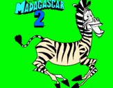 Dibujo Madagascar 2 Marty pintado por mengurje