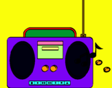 Dibujo Radio cassette 2 pintado por lidani