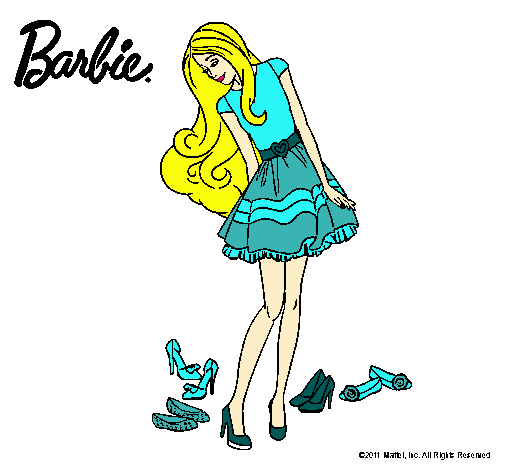 Barbie y su colección de zapatos