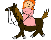 Dibujo Princesa a caballo pintado por agus29