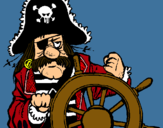 Dibujo Capitán pirata pintado por lloouu