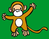 Dibujo Mono pintado por miliesponja
