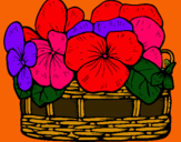Dibujo Cesta de flores 12 pintado por migl