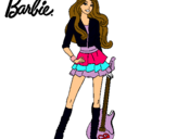 Dibujo Barbie rockera pintado por andreaaaaaaaaa