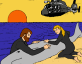 Dibujo Rescate ballena pintado por sabela