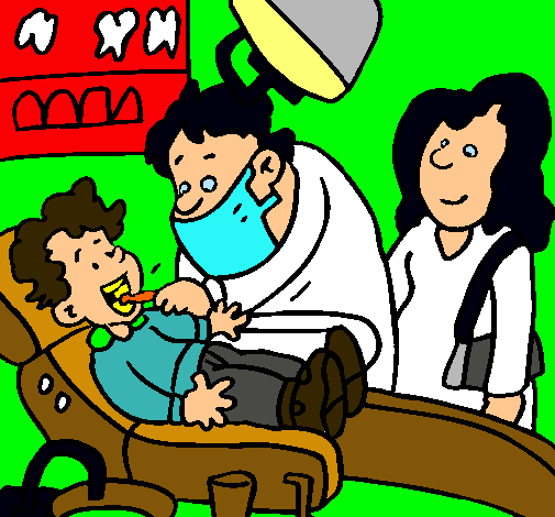 Niño en el dentista