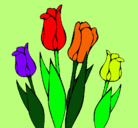 Dibujo Tulipanes pintado por anett1