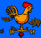 Dibujo Veletas y gallo pintado por pajaroto
