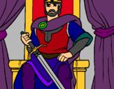 Dibujo Caballero rey pintado por eeeessstaegf
