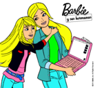 Dibujo El nuevo portátil de Barbie pintado por Amali