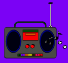 Dibujo Radio cassette 2 pintado por JORCHAART