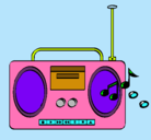 Dibujo Radio cassette 2 pintado por lauraxp
