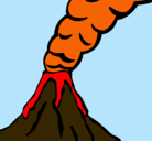 Dibujo Volcán pintado por andreaaaaaaaaa