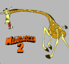 Dibujo Madagascar 2 Melman 2 pintado por gira