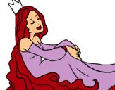 Dibujo Princesa relajada pintado por agus29