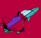 Dibujo Nave cohete pintado por kleiyerson