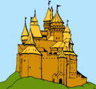 Dibujo Castillo medieval pintado por cojo