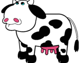 Dibujo Vaca pensativa pintado por galindo