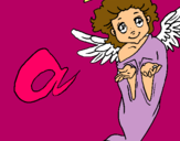 Dibujo Ángel pintado por bebote
