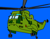 Dibujo Helicóptero al rescate pintado por gogo