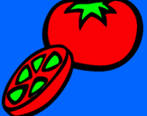 Dibujo Tomate pintado por janairis