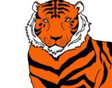 Dibujo Tigre pintado por lencha