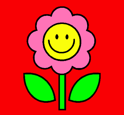 Dibujo Flor happy pintado por tbmobm