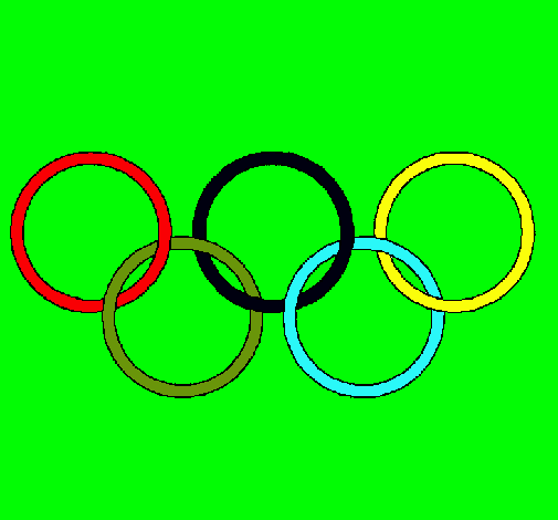 Dibujo Anillas de los juegos olimpícos pintado por nicko