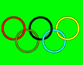 Dibujo Anillas de los juegos olimpícos pintado por nicko