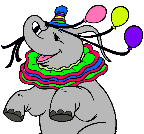 Elefante con 3 globos