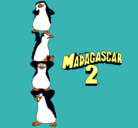 Dibujo Madagascar 2 Pingüinos pintado por jitana