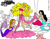 Dibujo Barbie con sirenas pintado por Zahi