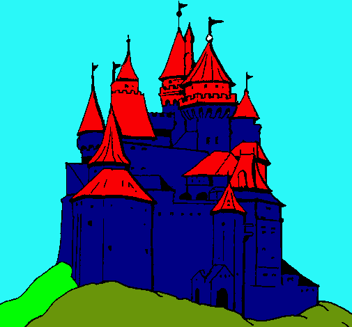 Dibujo Castillo medieval pintado por gasti