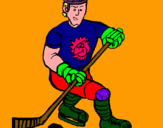 Dibujo Jugador de hockey sobre hielo pintado por kevangeate