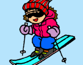 Dibujo Niño esquiando pintado por adrisl