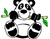 Dibujo Oso panda pintado por dipi