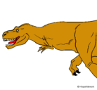 Dibujo Tiranosaurio rex pintado por frujfdcsvmj