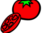 Dibujo Tomate pintado por godete
