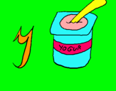 Dibujo Yogur pintado por cherri