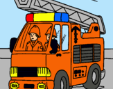 Dibujo Coche de Bomberos pintado por 060744