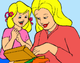 Dibujo Madre e hija pintado por fioress13