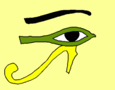 Dibujo Ojo Horus pintado por viancalee