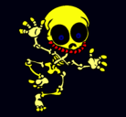 Dibujo Esqueleto contento 2 pintado por makolokoko
