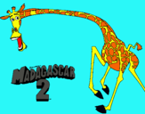 Dibujo Madagascar 2 Melman 2 pintado por larisaperez1